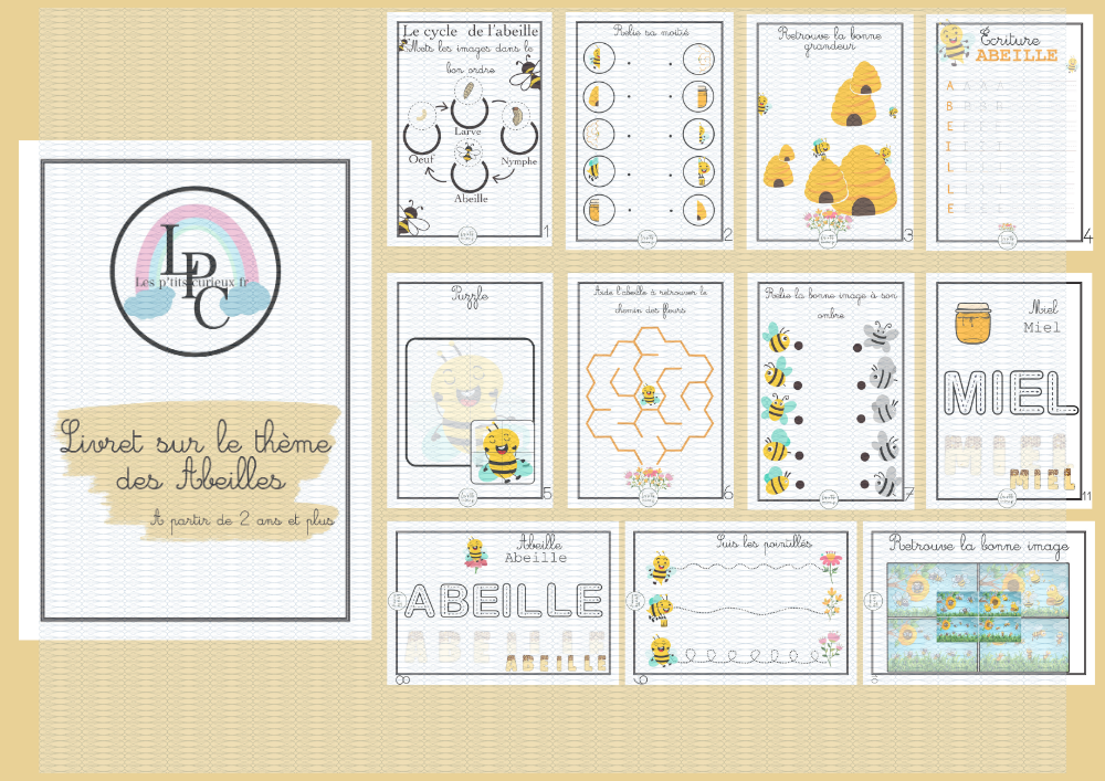 Livret sur le thème des abeilles