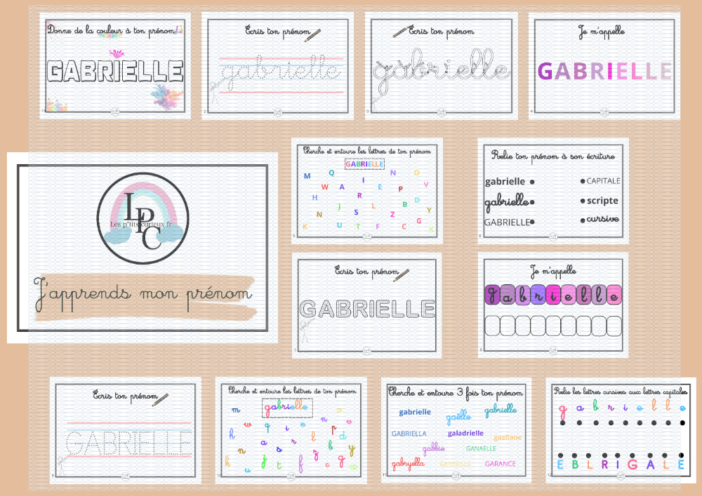 Livret j'apprends mon prénom