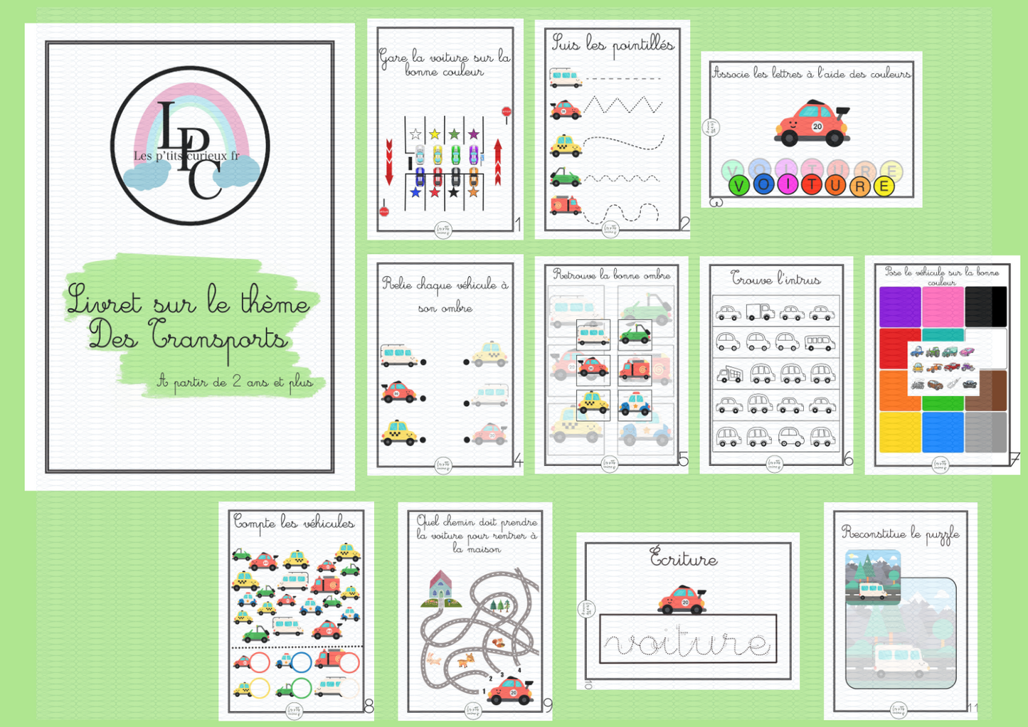 Livret sur le thème des transports