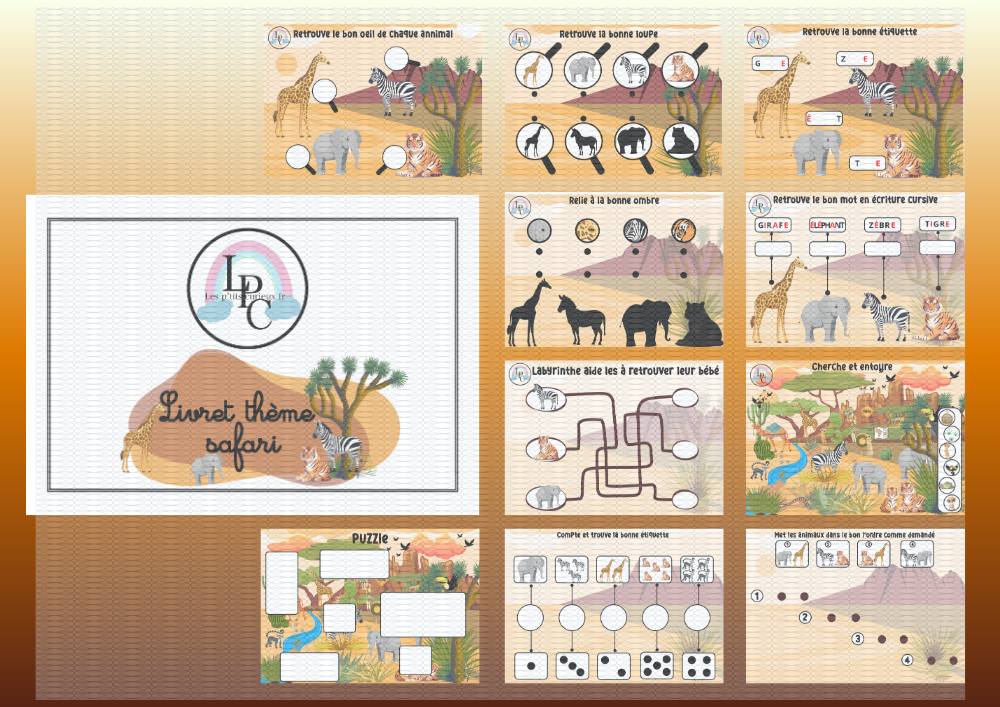 Livret thème Safari