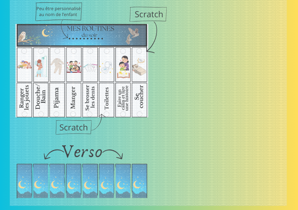 Supports routine matin et soir