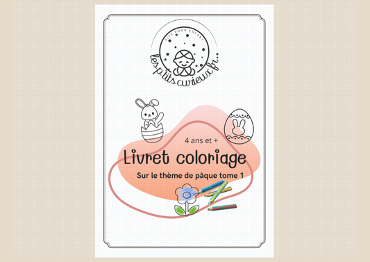 Livret de coloriage Pâques à partir de 3,4 ans et +