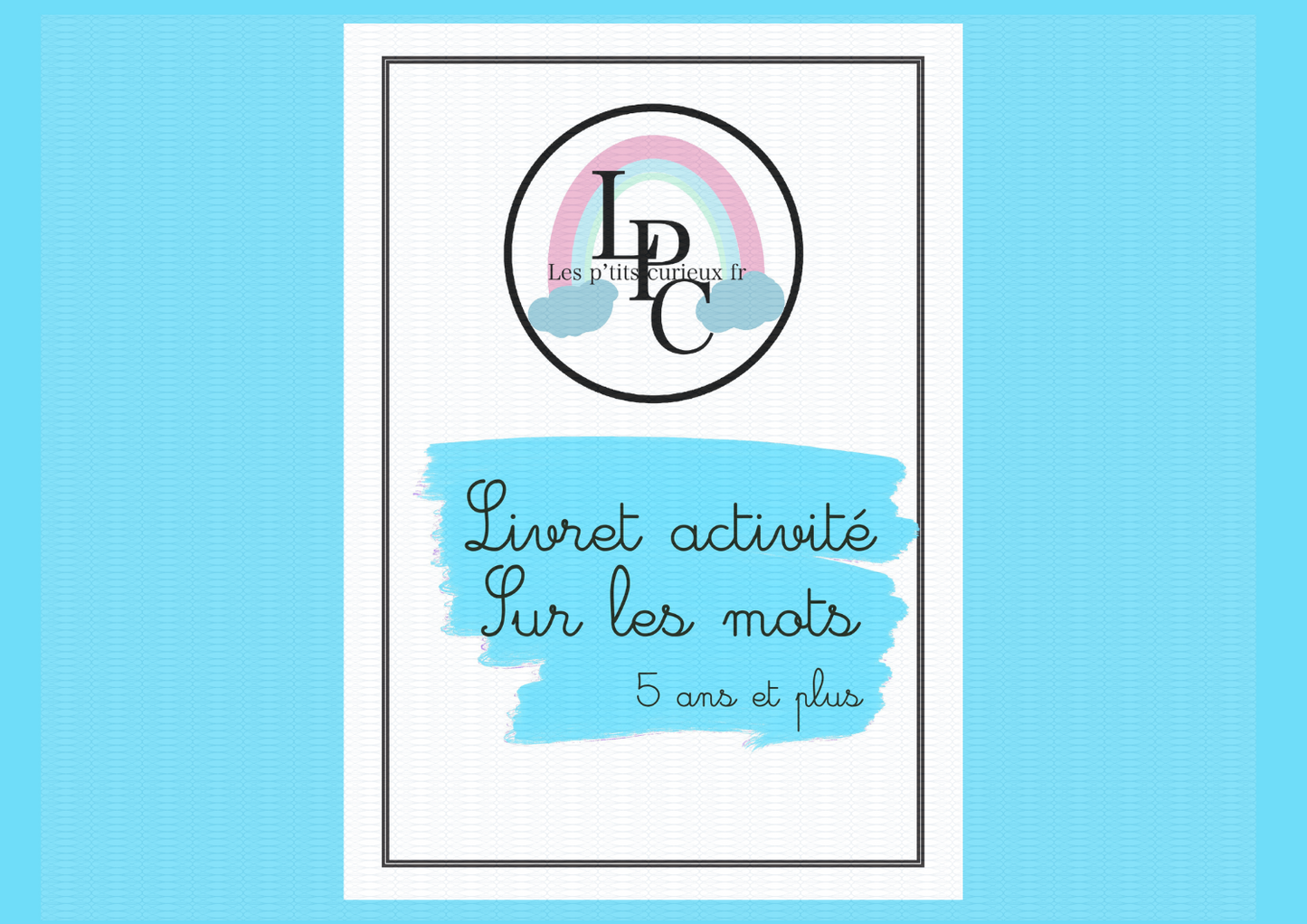 Livret activités sur les mots