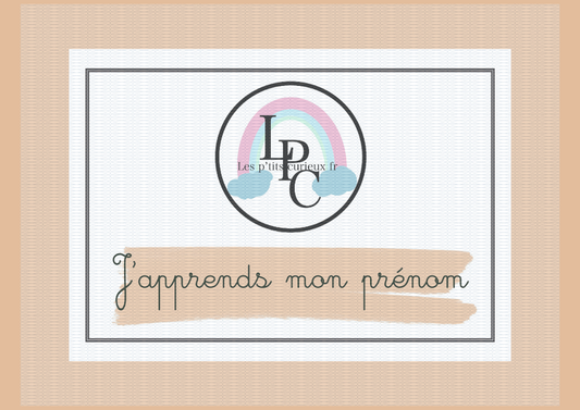 Livret j'apprends mon prénom