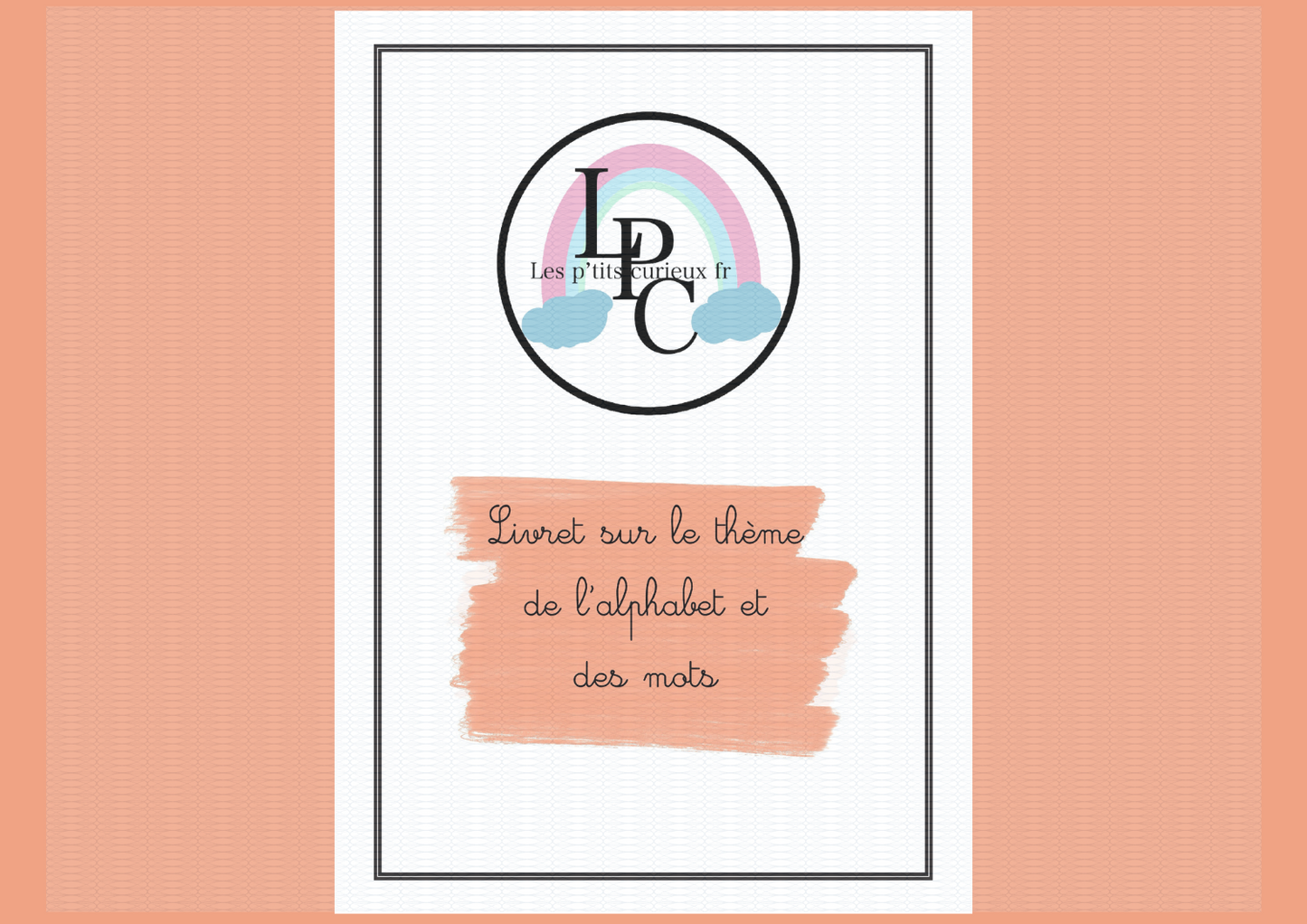 Livret sur le thème de l'alphabet