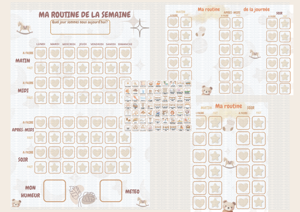 Routine de la semaine + 80 Vignettes
