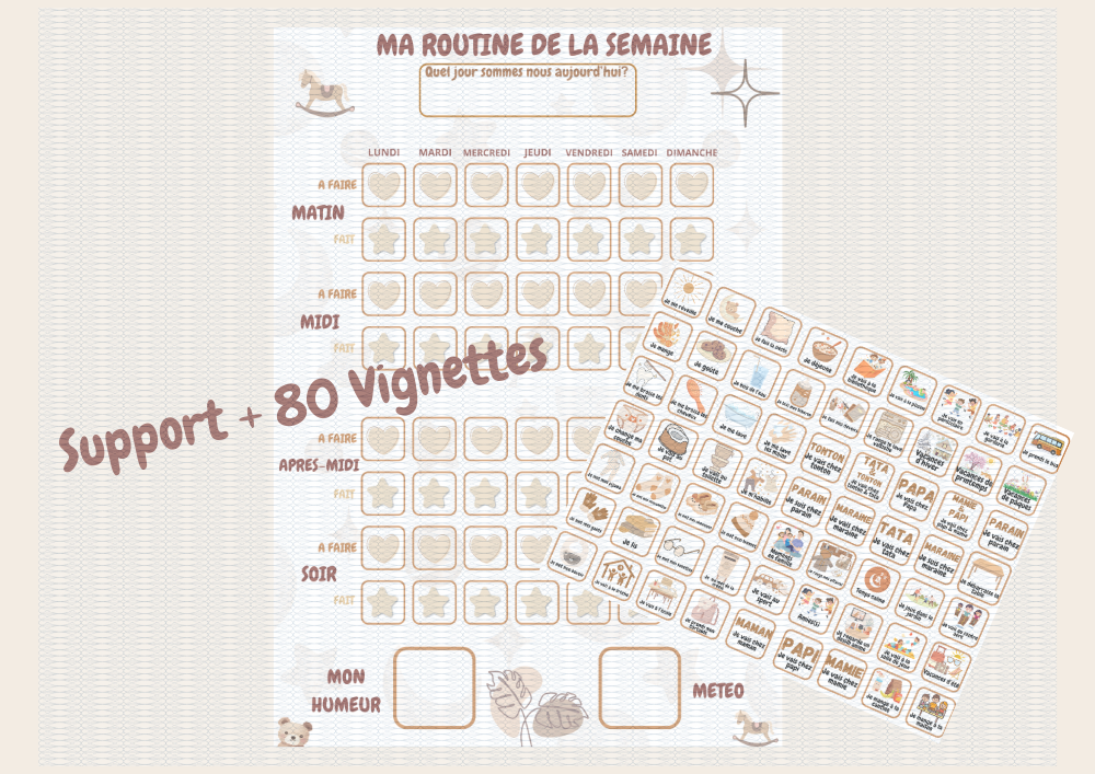 Routine de la semaine + 80 Vignettes