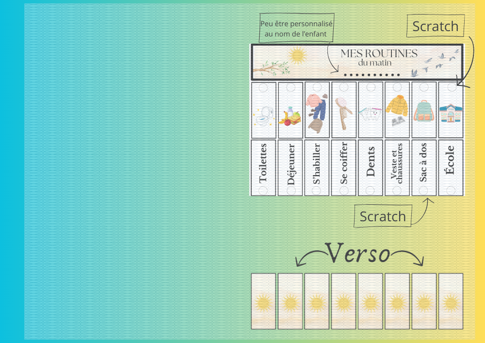 Supports routine matin et soir