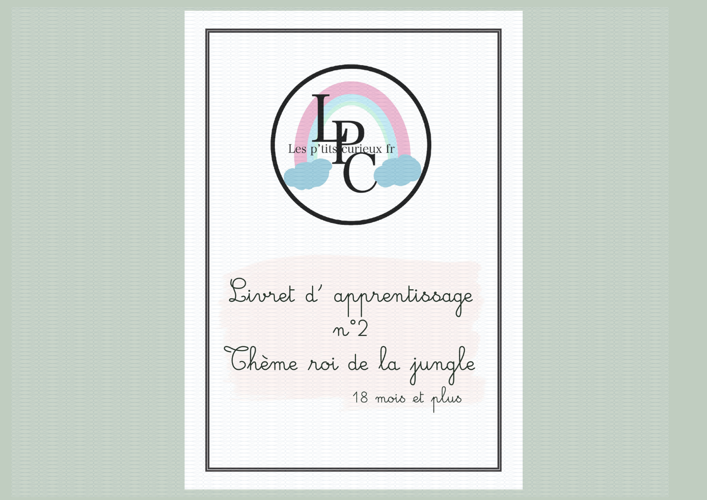 Livret d'apprentissage n°2 sur le thème de la jungle