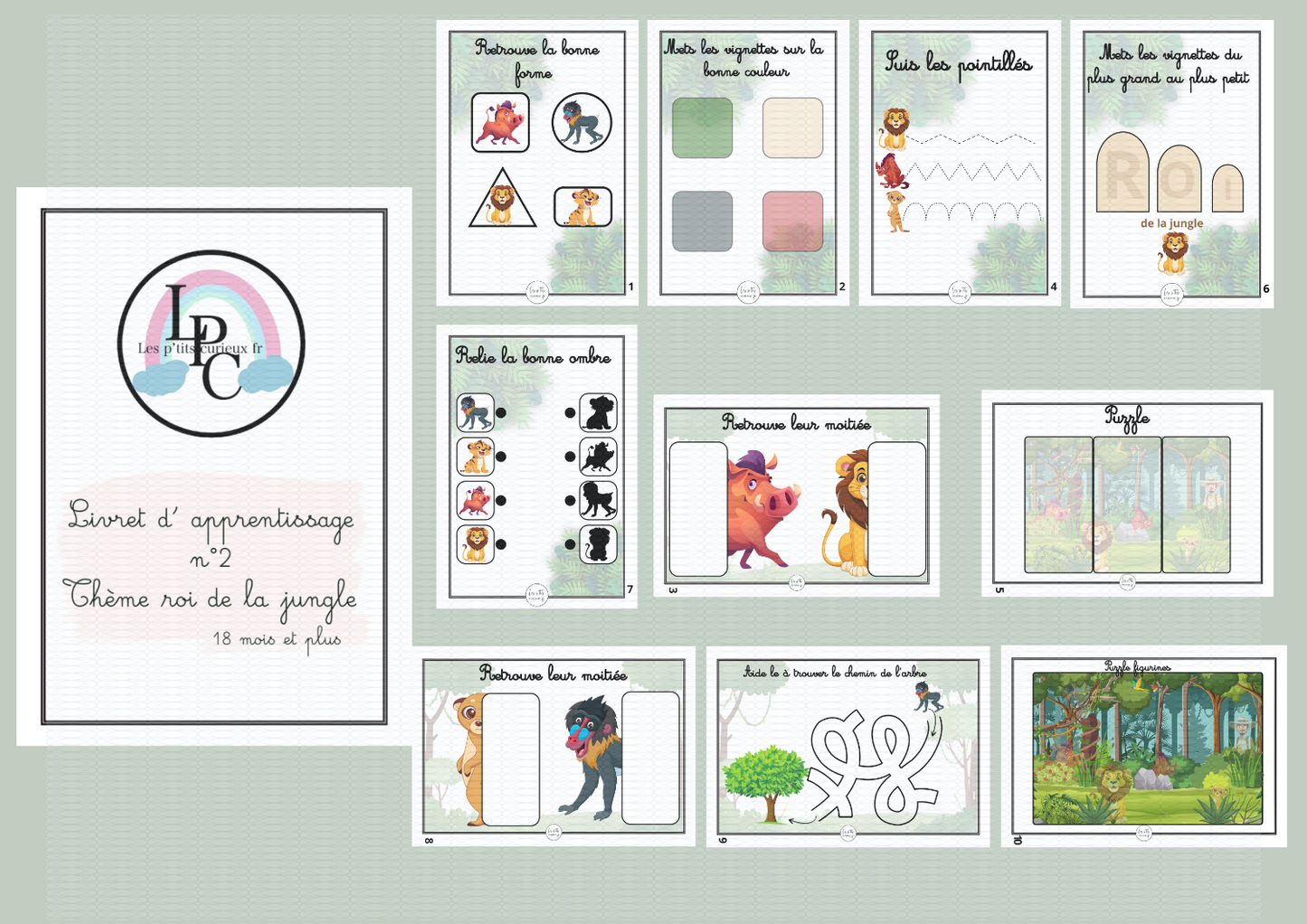 Livret d'apprentissage n°2 sur le thème de la jungle